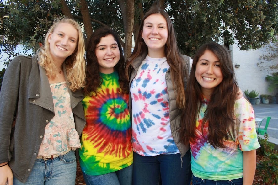 Tuesday’s Spring theme brought a wave of tie-dye and bright colors.